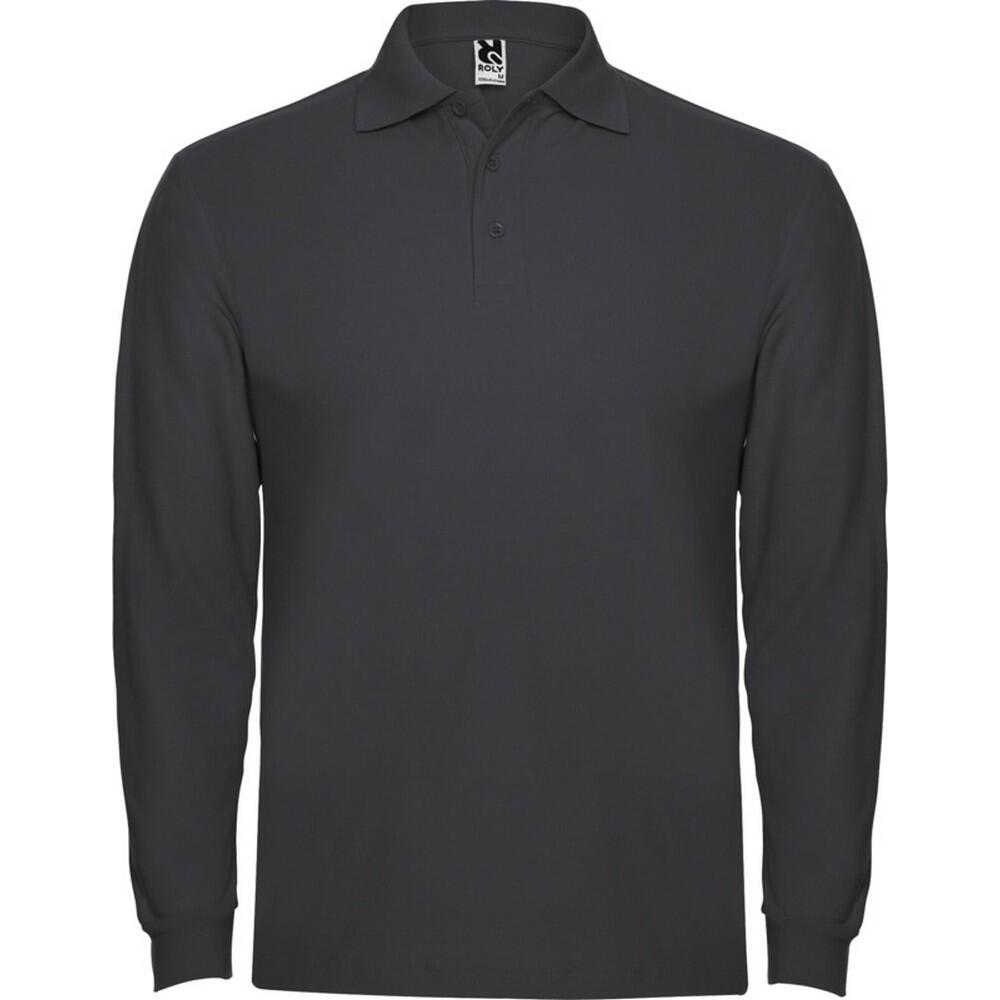 Heren estrella poloshirt met lange mouwen (rood)