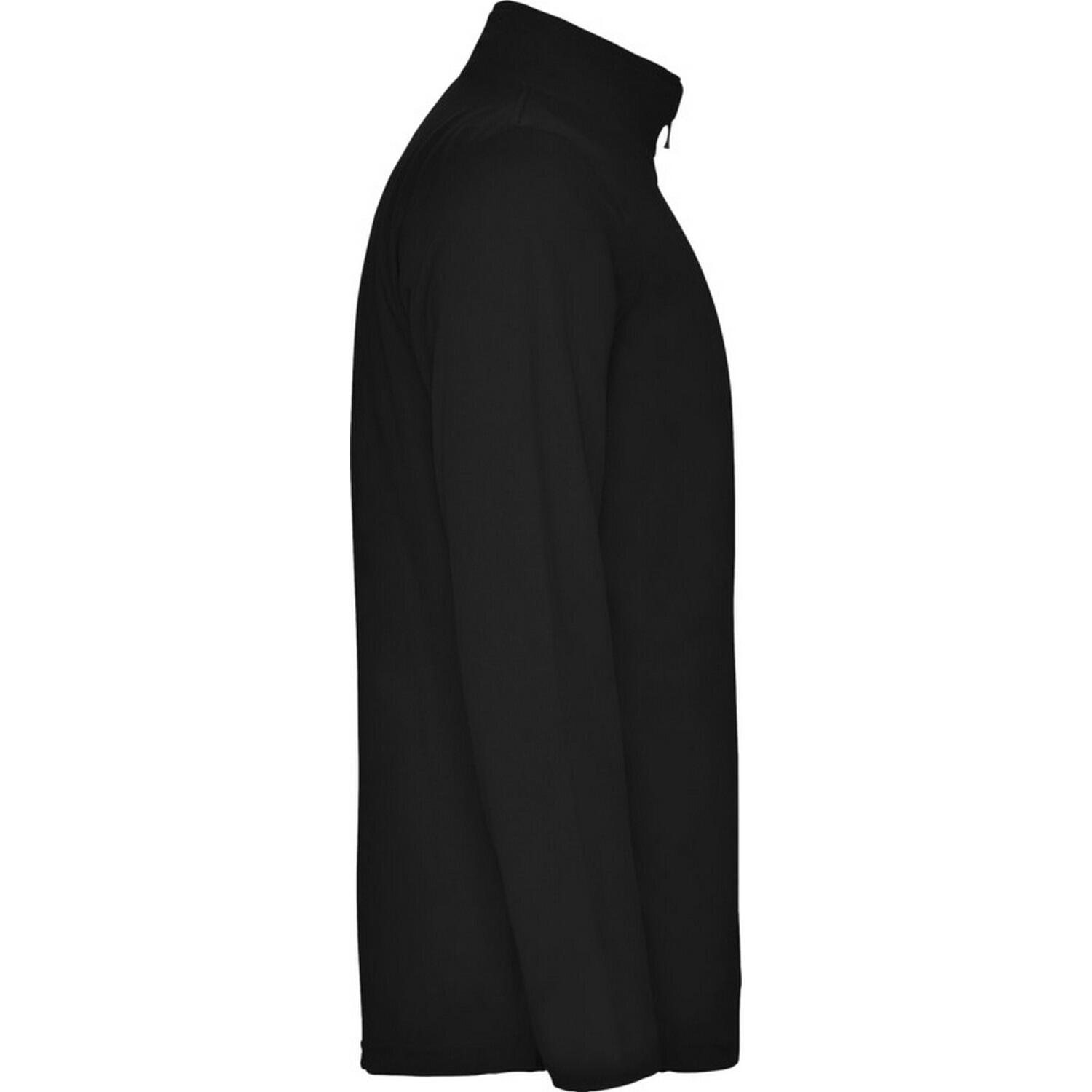 Mens Himalaya Quarter Zip Fleece Jacket (Solid Black) 4/4
