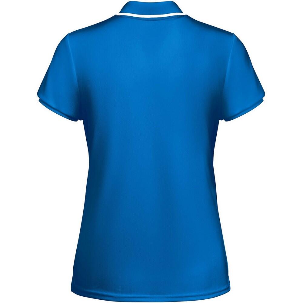 Polo TAMIL Femme (Bleu Roi / Blanc) 2/2