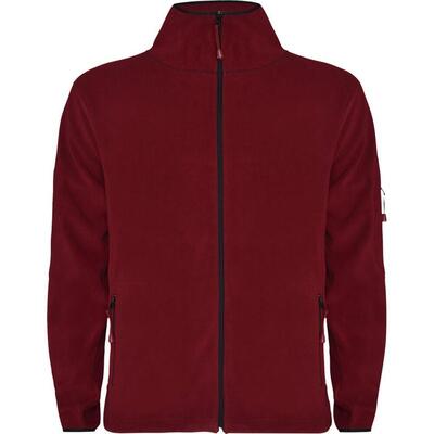 Heren luciane full zip fleecejack (granaat)