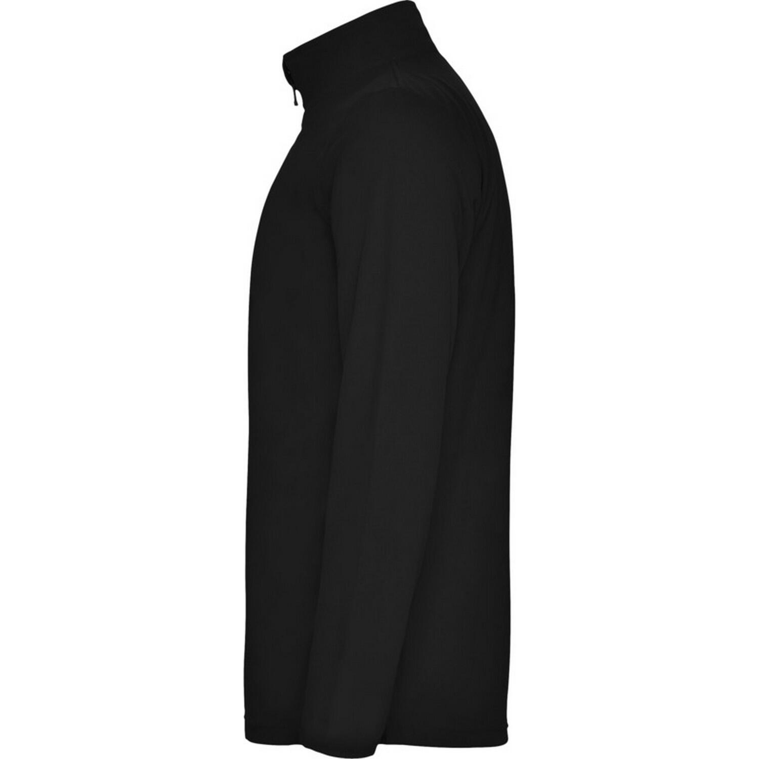 Mens Himalaya Quarter Zip Fleece Jacket (Solid Black) 3/4