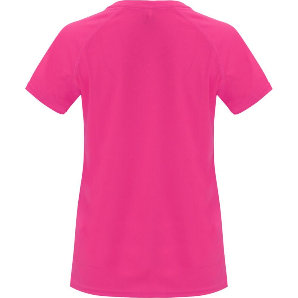 Maglietta Sportiva Maniche Corte Donna Roly Bahrain Rosa Fluorescente 2/4