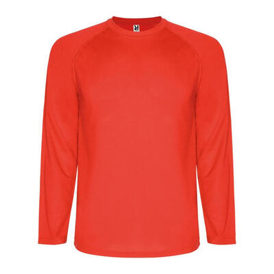 Heren montecarlo sport tshirt met lange mouwen (fluorescerend geel)