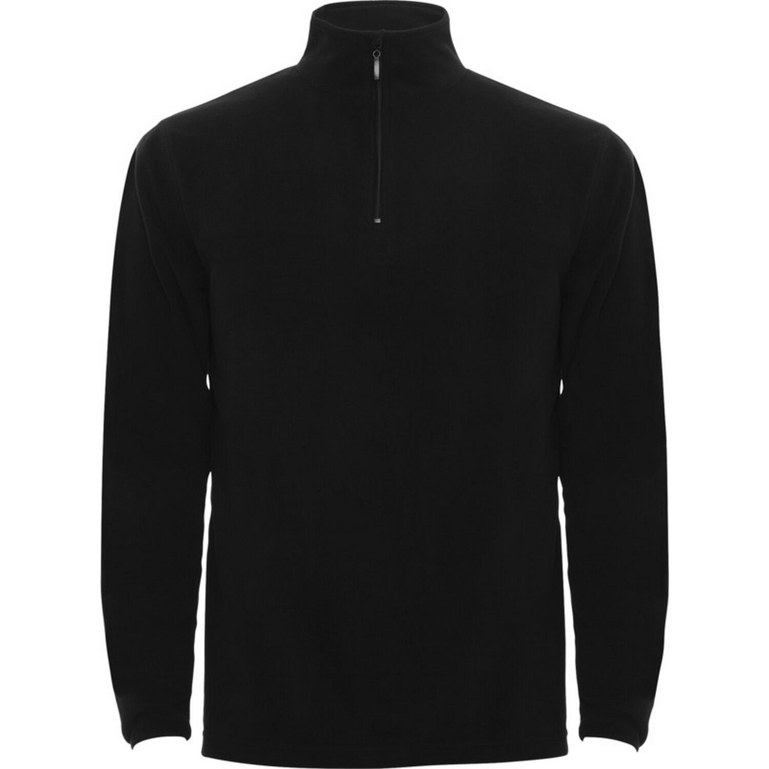 Mens Himalaya Quarter Zip Fleece Jacket (Solid Black)