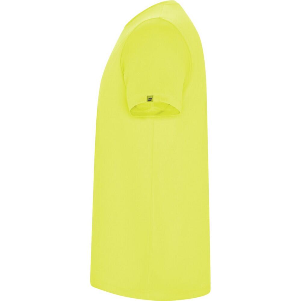 Camiseta Imola de Manga Corta Deportivo para Hombre Amarillo Fluorescente 3/3
