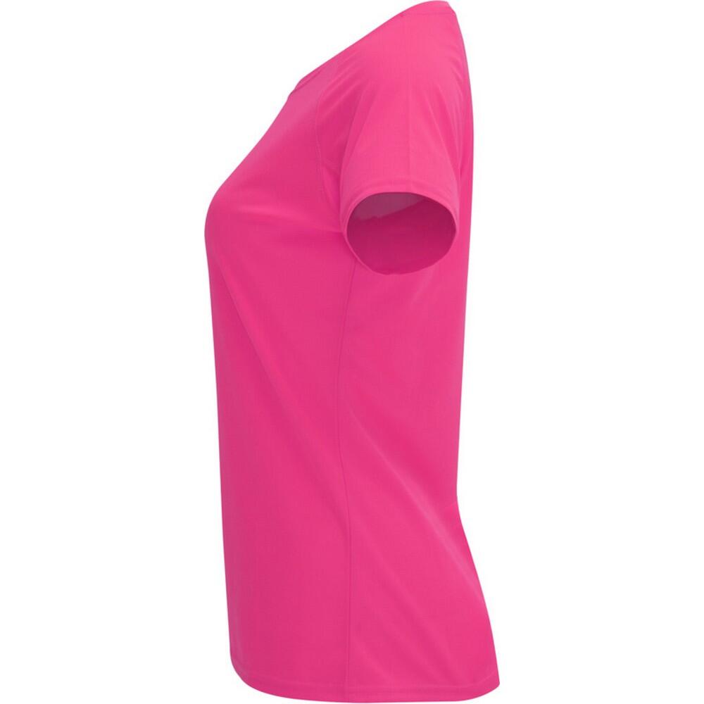 Maglietta Sportiva Maniche Corte Donna Roly Bahrain Rosa Fluorescente 4/4