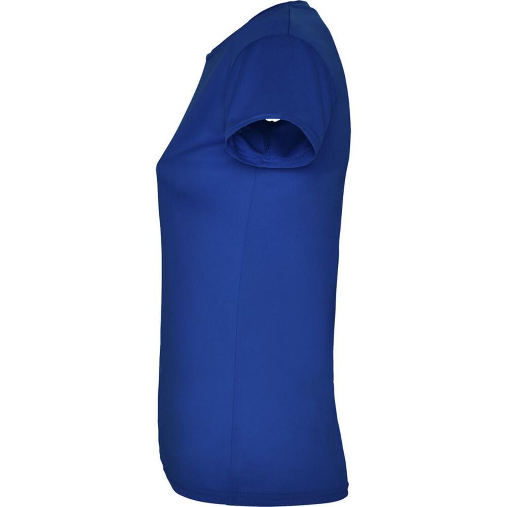 Camiseta Montecarlo de Manga Corta Deportivo para Mujer Azul Real 3/3