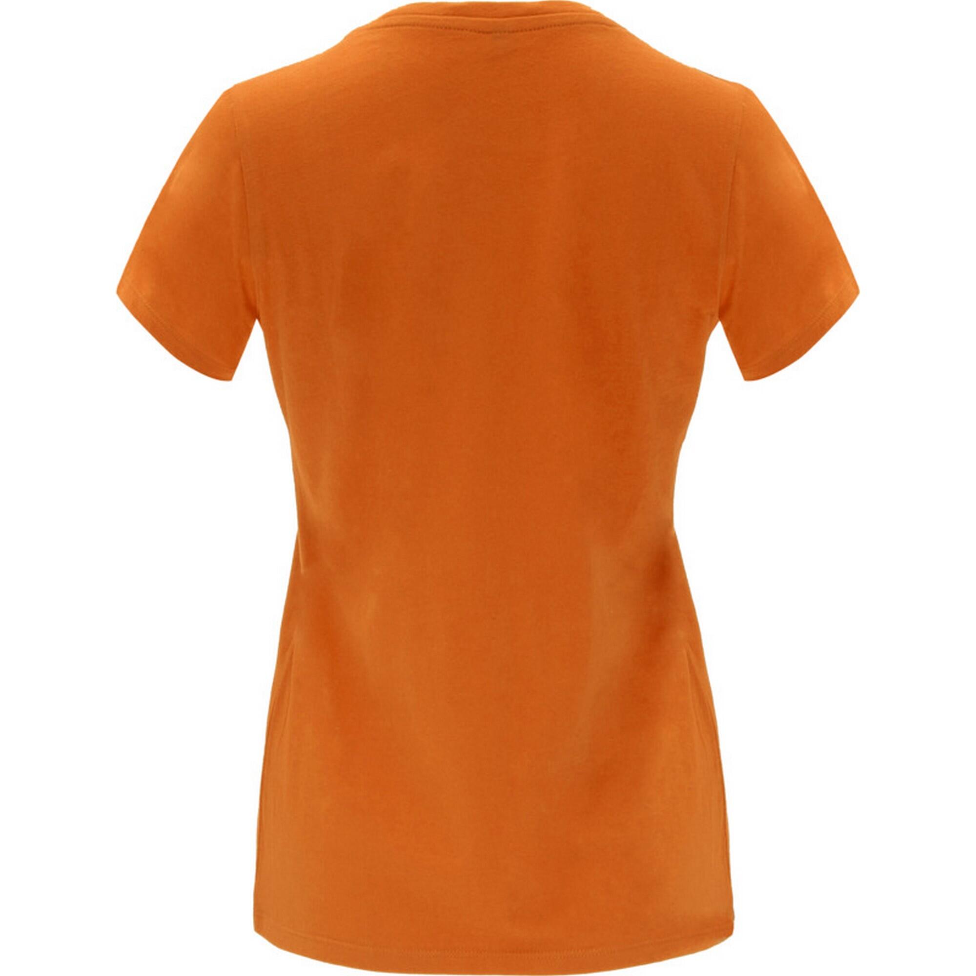 Dames Capri Tshirt met korte mouwen (Oranje) 2/3