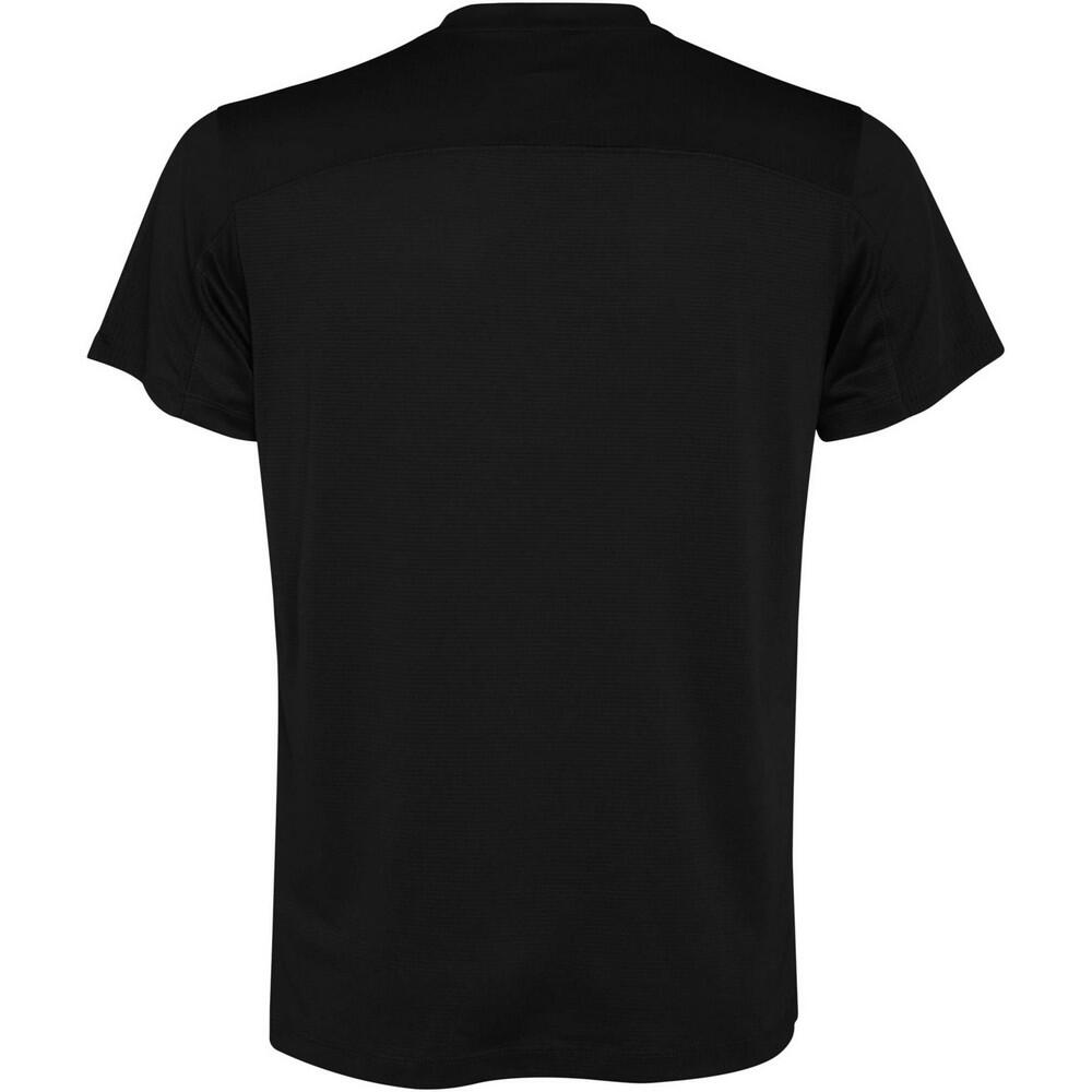 T-Shirt desportiva de manga curta Slam para homem (Preto sólido) 2/2