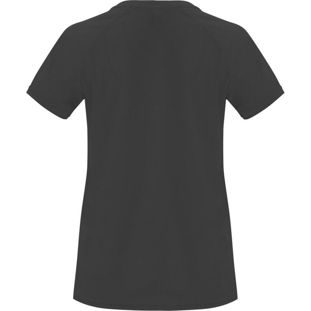 Dames Bahrein Sport Tshirt met korte mouwen (Donker lood) 2/4
