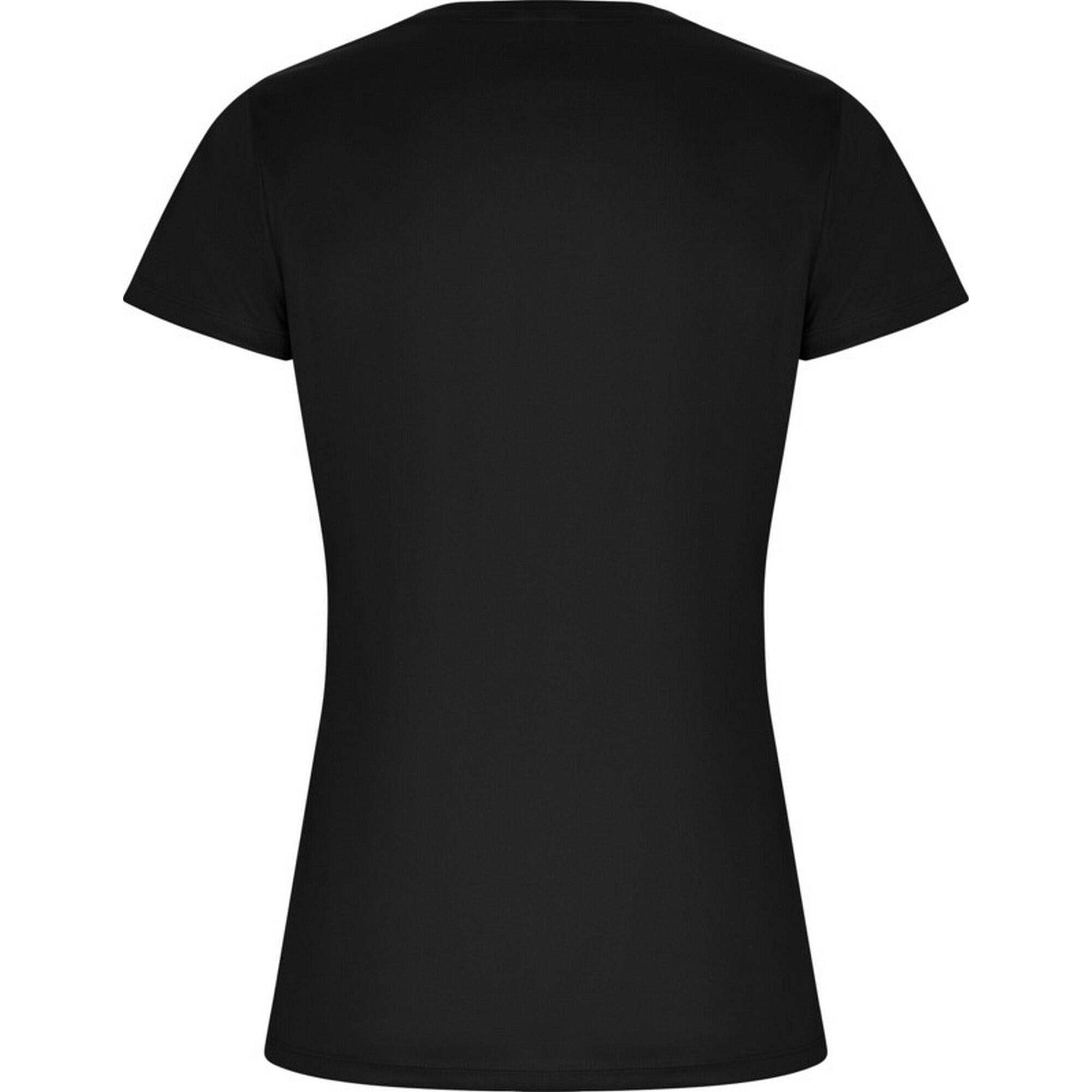 Dames Imola Sport Tshirt (Massief zwart) 2/3