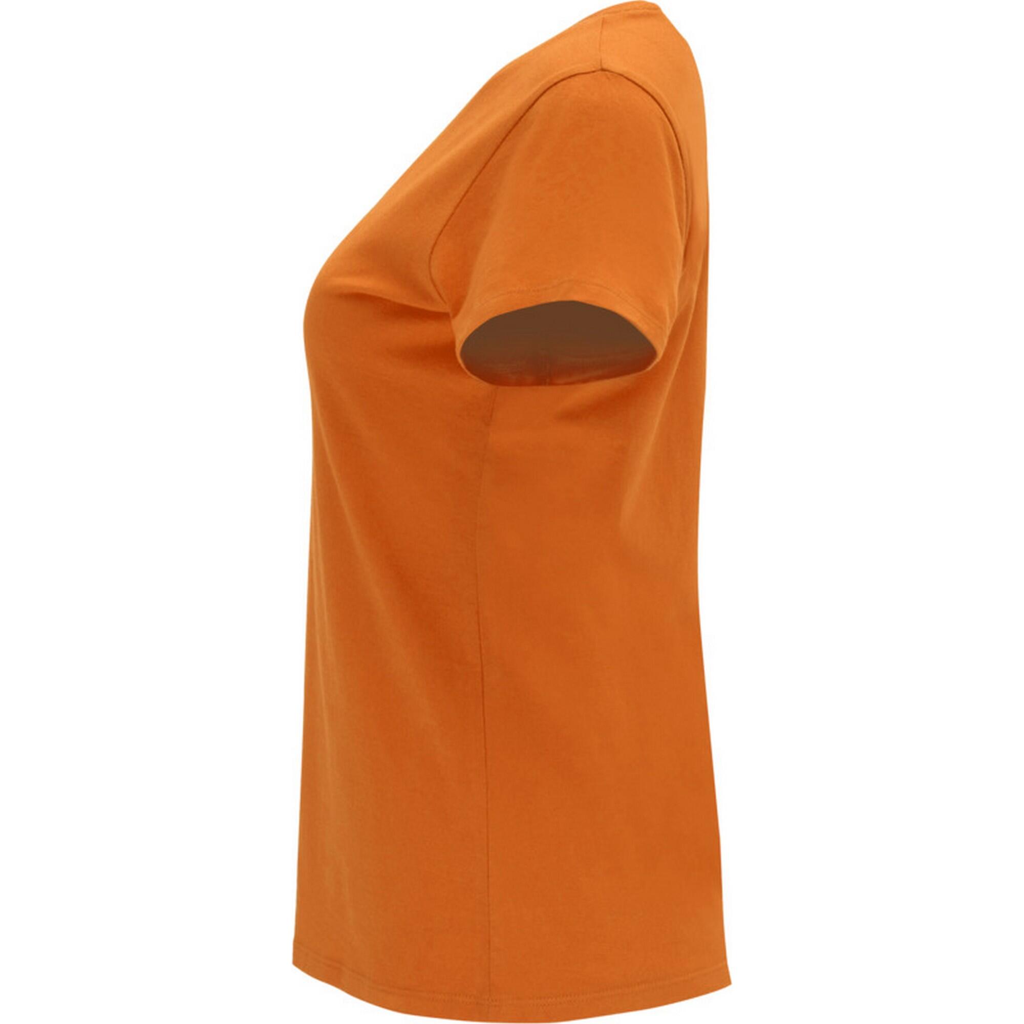 Dames Capri Tshirt met korte mouwen (Oranje) 3/3
