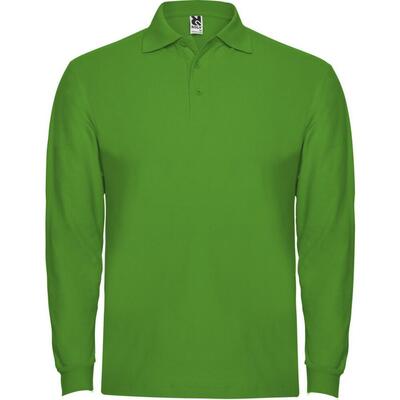Heren estrella poloshirt met lange mouwen (rood)