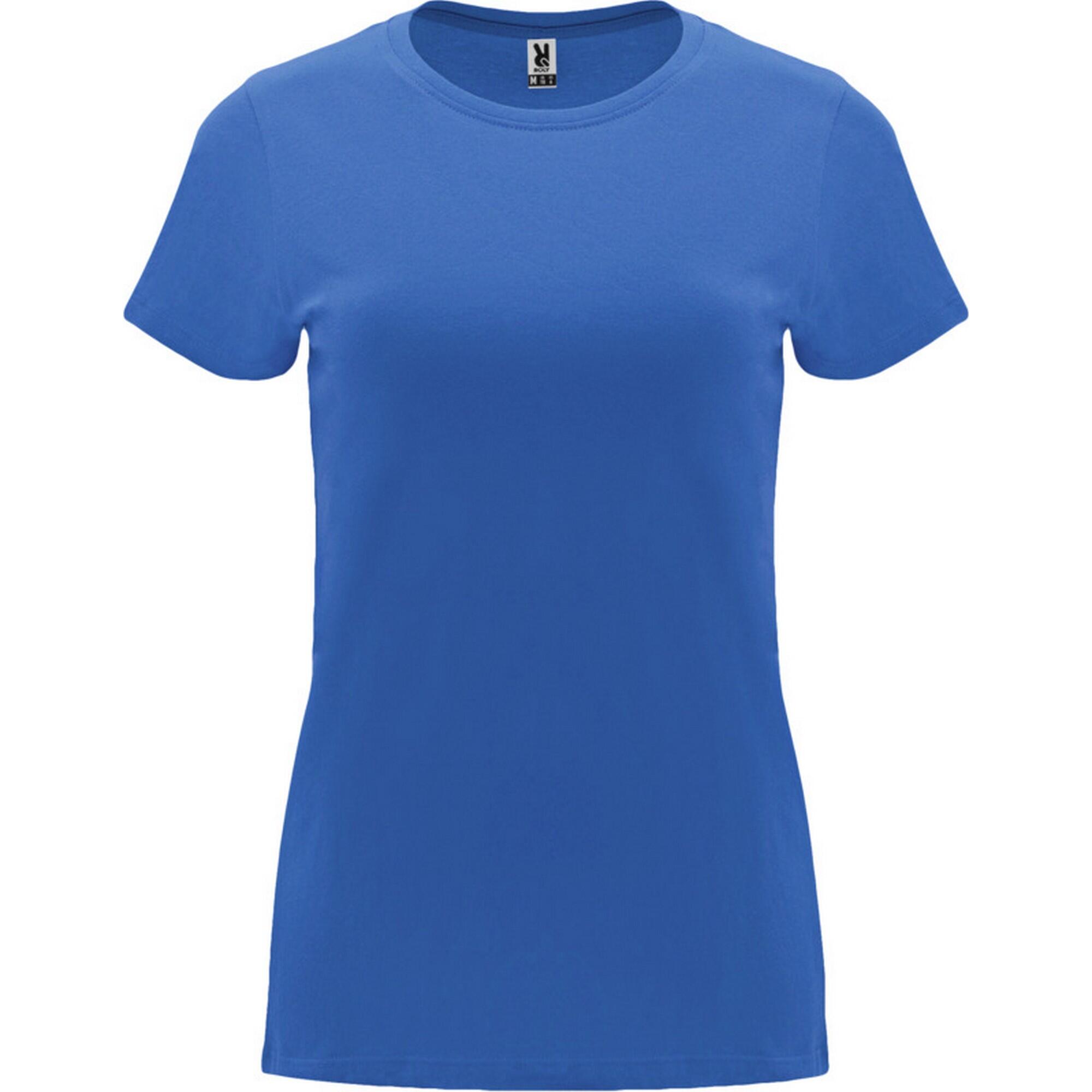 Dames capri tshirt met korte mouwen (massief zwart)