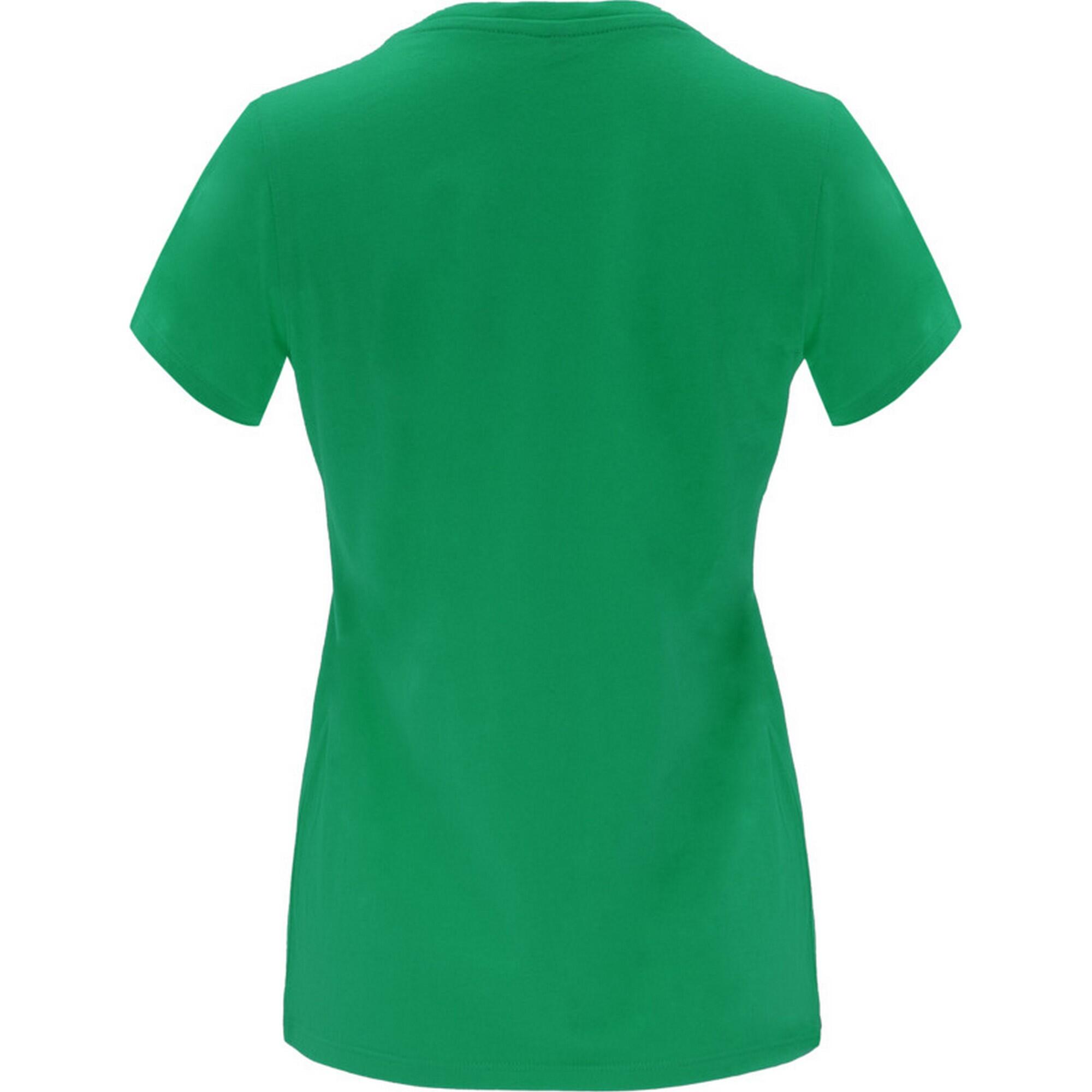 Camiseta Capri de Manga Corta para Mujer Verde Kelly 2/3