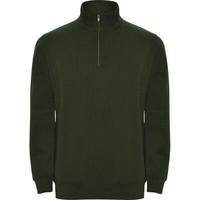 Heren aneto quarter zip sweatshirt (fles groen)
