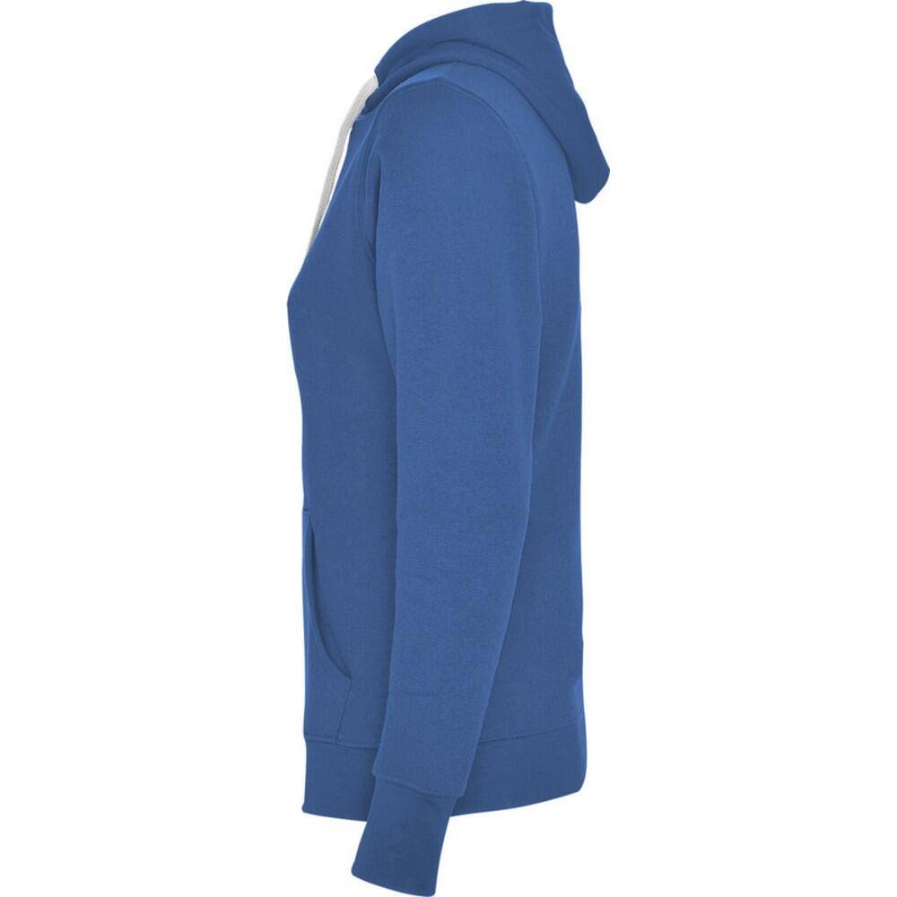 Felpa Con Cappuccio Donna Roly Urban Blu Reale Bianco 4/4