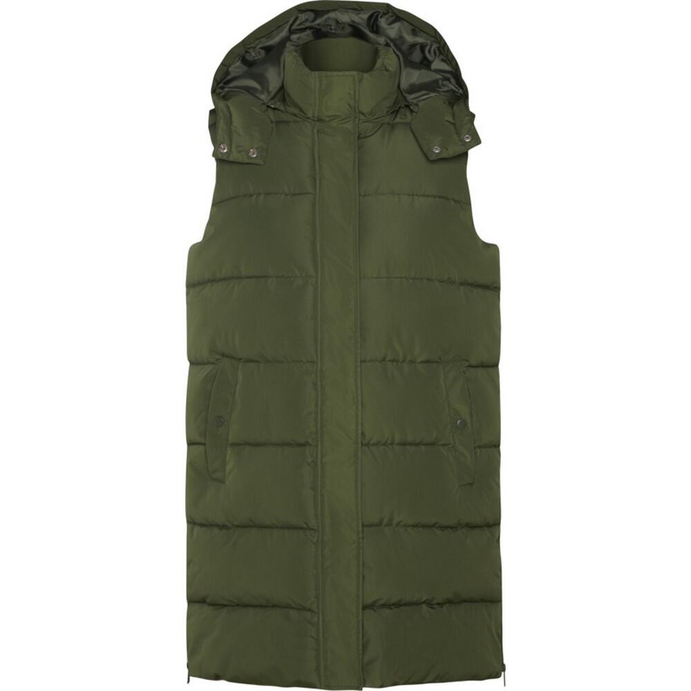Dames reine geïsoleerde bodywarmer (militair groen)