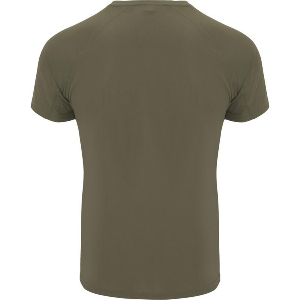 Camiseta Bahrain de Manga Corta Deportivo para Hombre Verde Militar 2/4