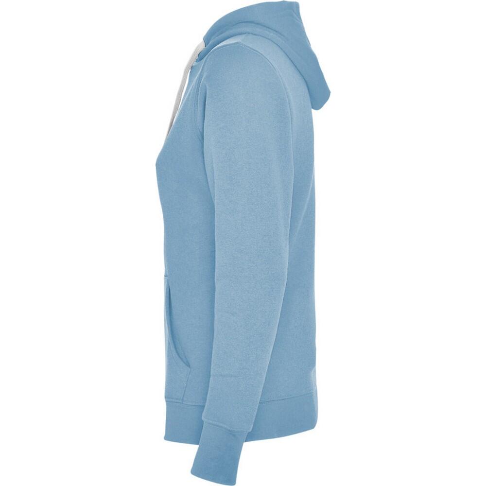 Felpa Con Cappuccio Donna Roly Urban Azzurro Bianco 4/4