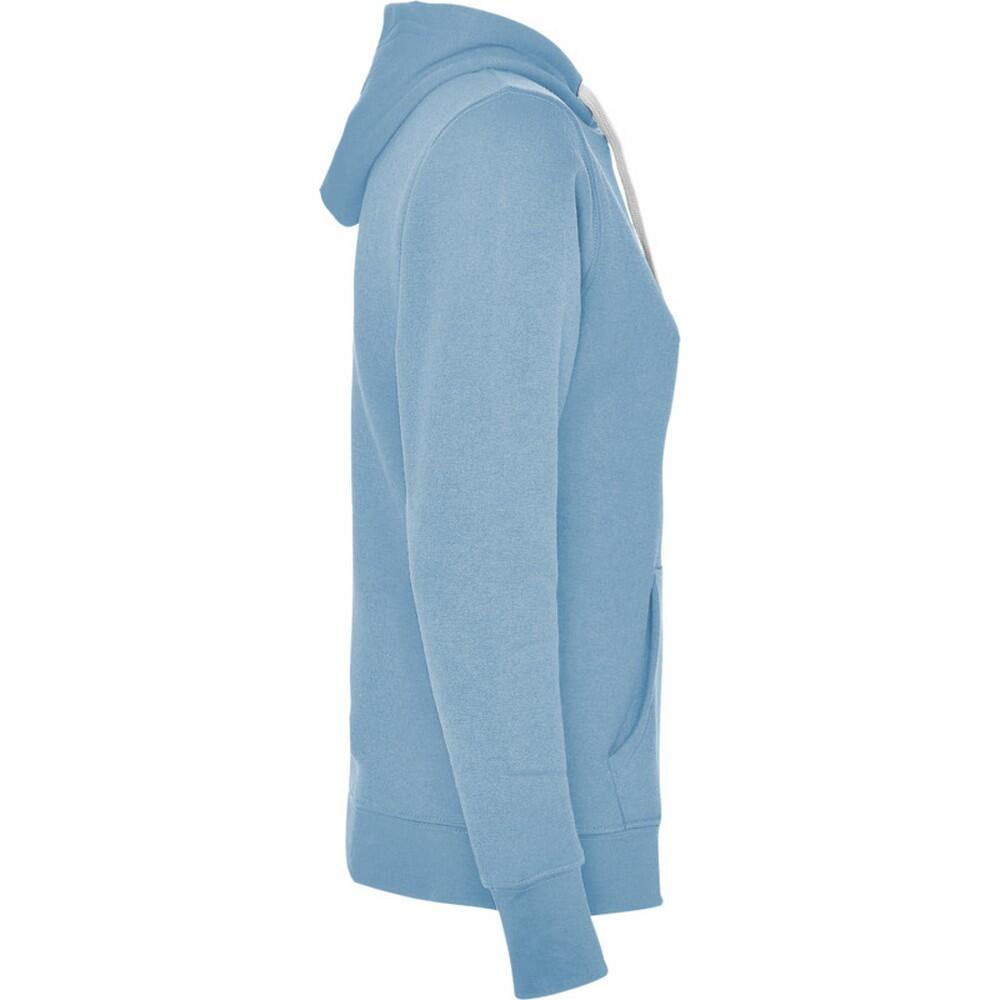 Felpa Con Cappuccio Donna Roly Urban Azzurro Bianco 3/4