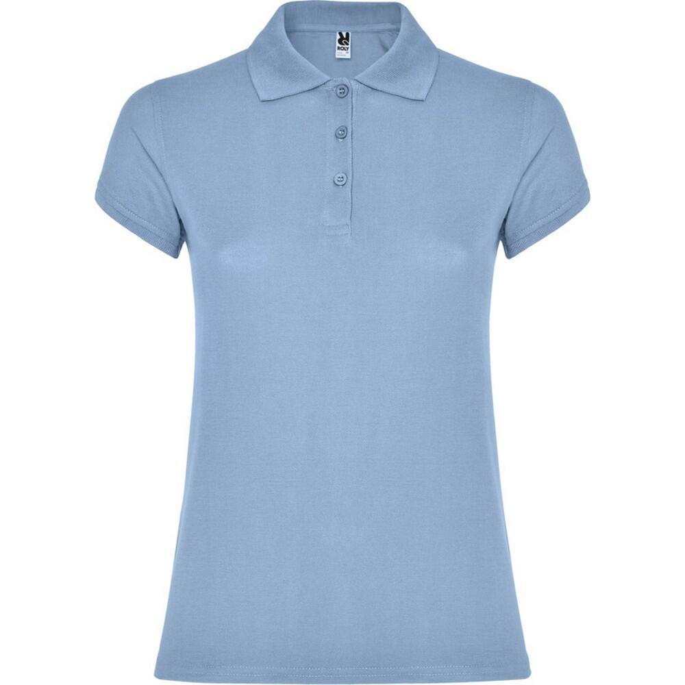 Dames Ster Poloshirt (Hemelsblauw)