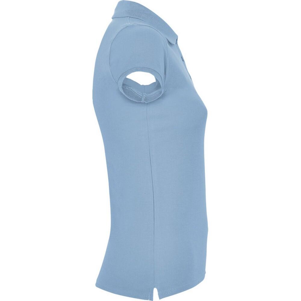 Dames Ster Poloshirt (Hemelsblauw) 3/4