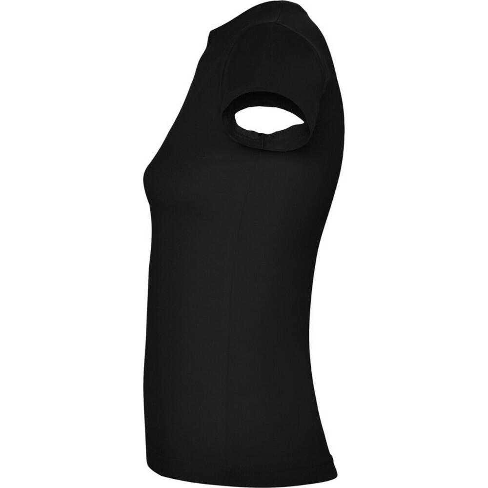 Maglietta Maniche Corte Donna Roly Jamaica Nero Tinta Unita 4/4