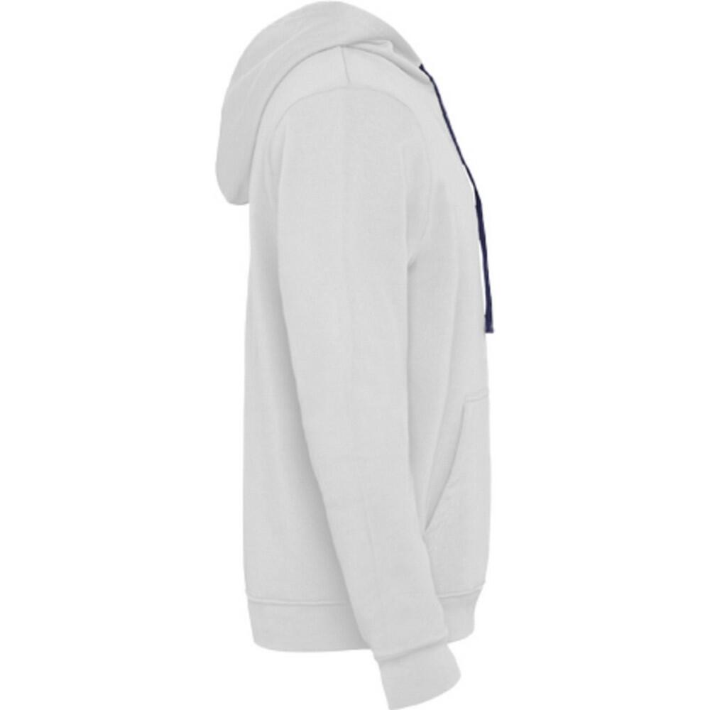 Felpa Con Cappuccio Uomo Roly Urban Bianco Blu Navy 4/4
