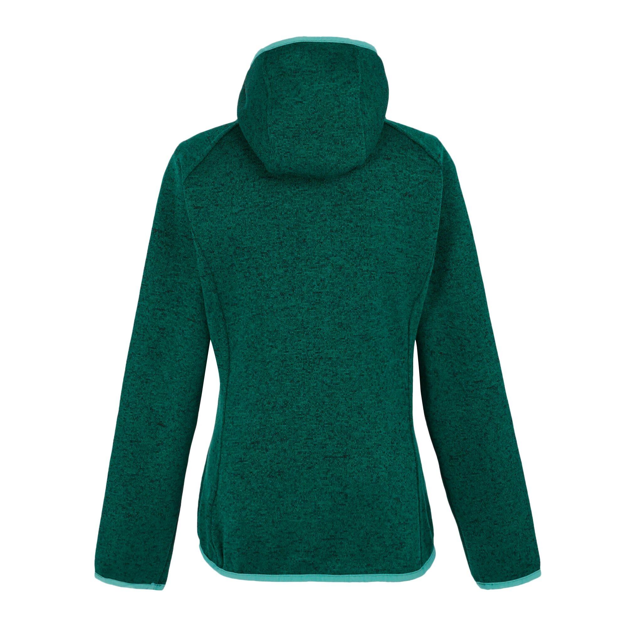 Womens/Ladies Newhill Marl Hooded Fleece Jacket (Rainforest) 2/4