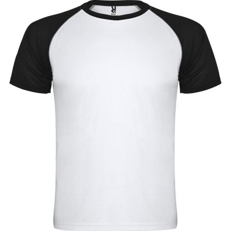 Unisex Adult Indianapolis ShortSleeved Sports TShirt (White/Solid Black)