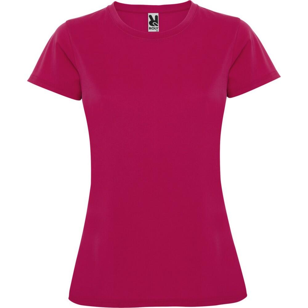 Roly - Tshirt Montecarlo Femme (rouge Vif) - T-shirt Manches Courtes - Bordeaux|rose - S - Decathlon