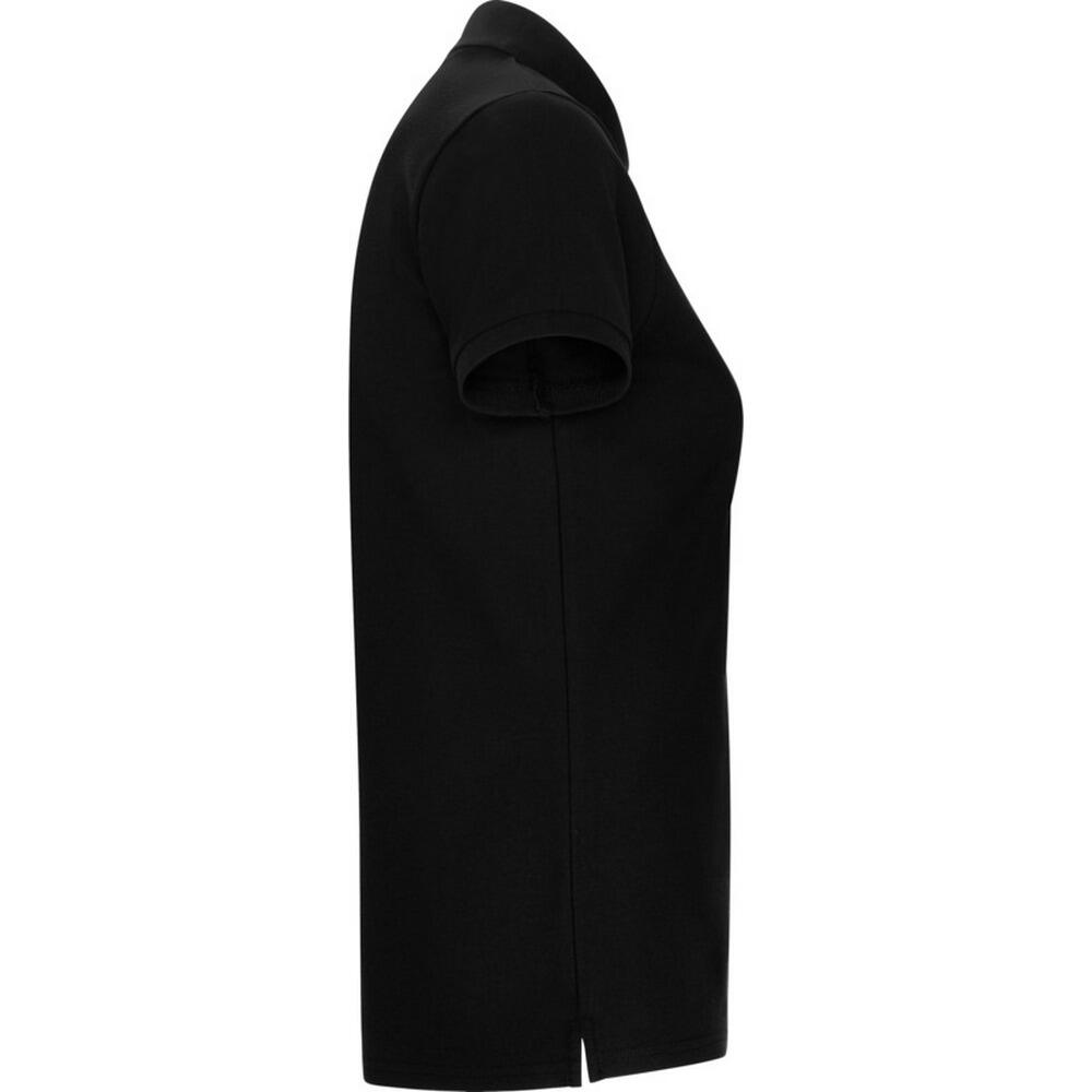 Polo Pegaso Premium de Manga Corta para Mujer Negro Sólido 3/3