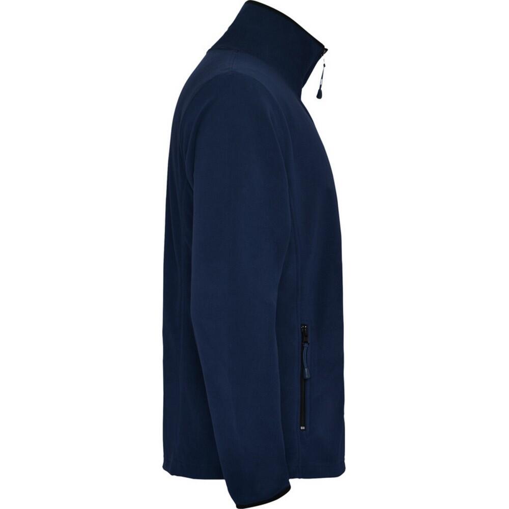 Giacca In Pile Cerniera Su Intera Lunghezza Uomo Roly Luciane Blu Navy 3/4