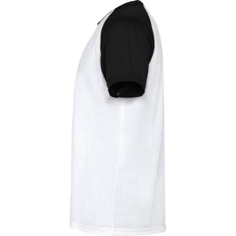 Tshirt INDIANAPOLIS Adulte (Blanc / Noir Uni) 3/4
