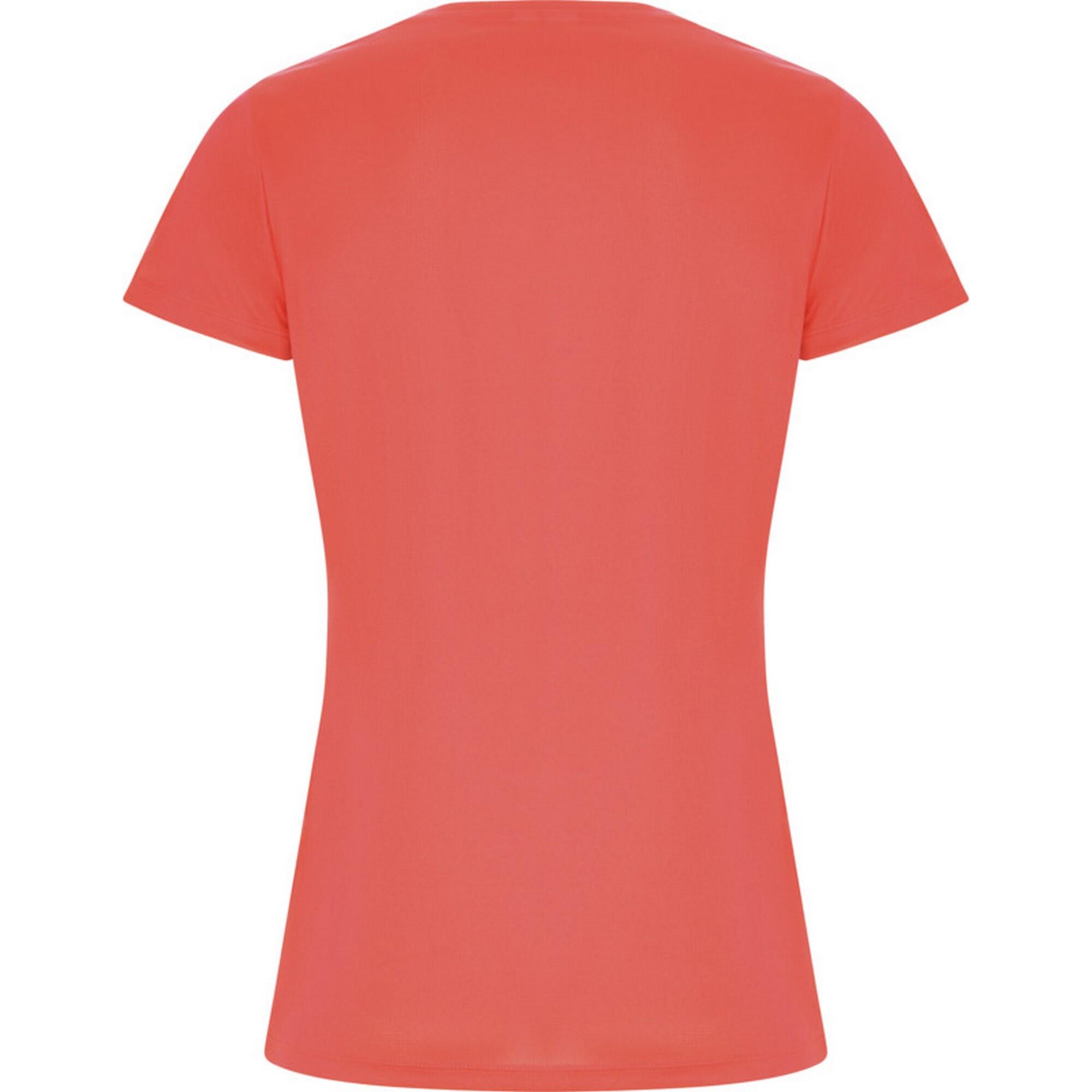 Dames Imola Sport Tshirt (Fluorescerend koraal) 2/3