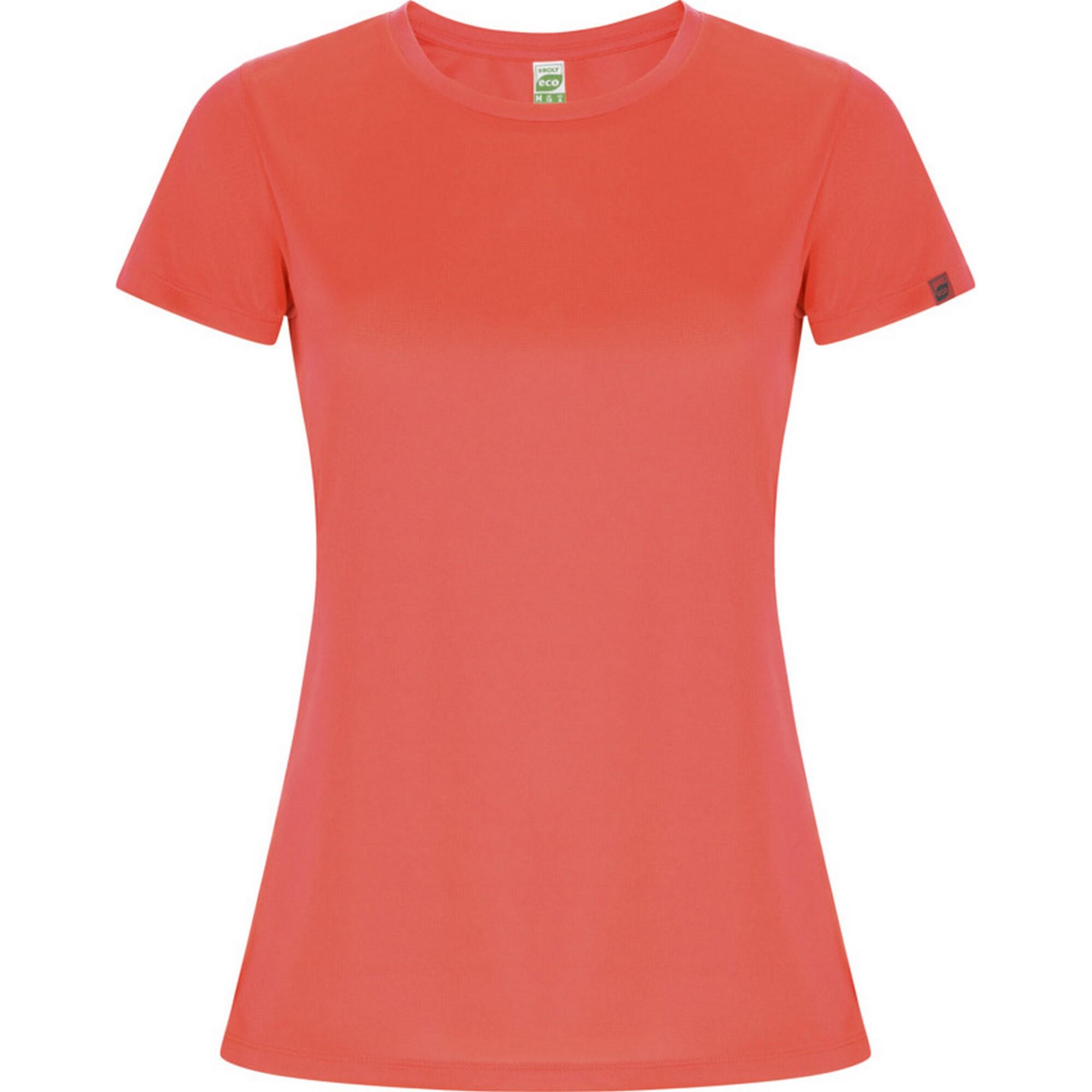 Dames Imola Sport Tshirt (Fluorescerend koraal)