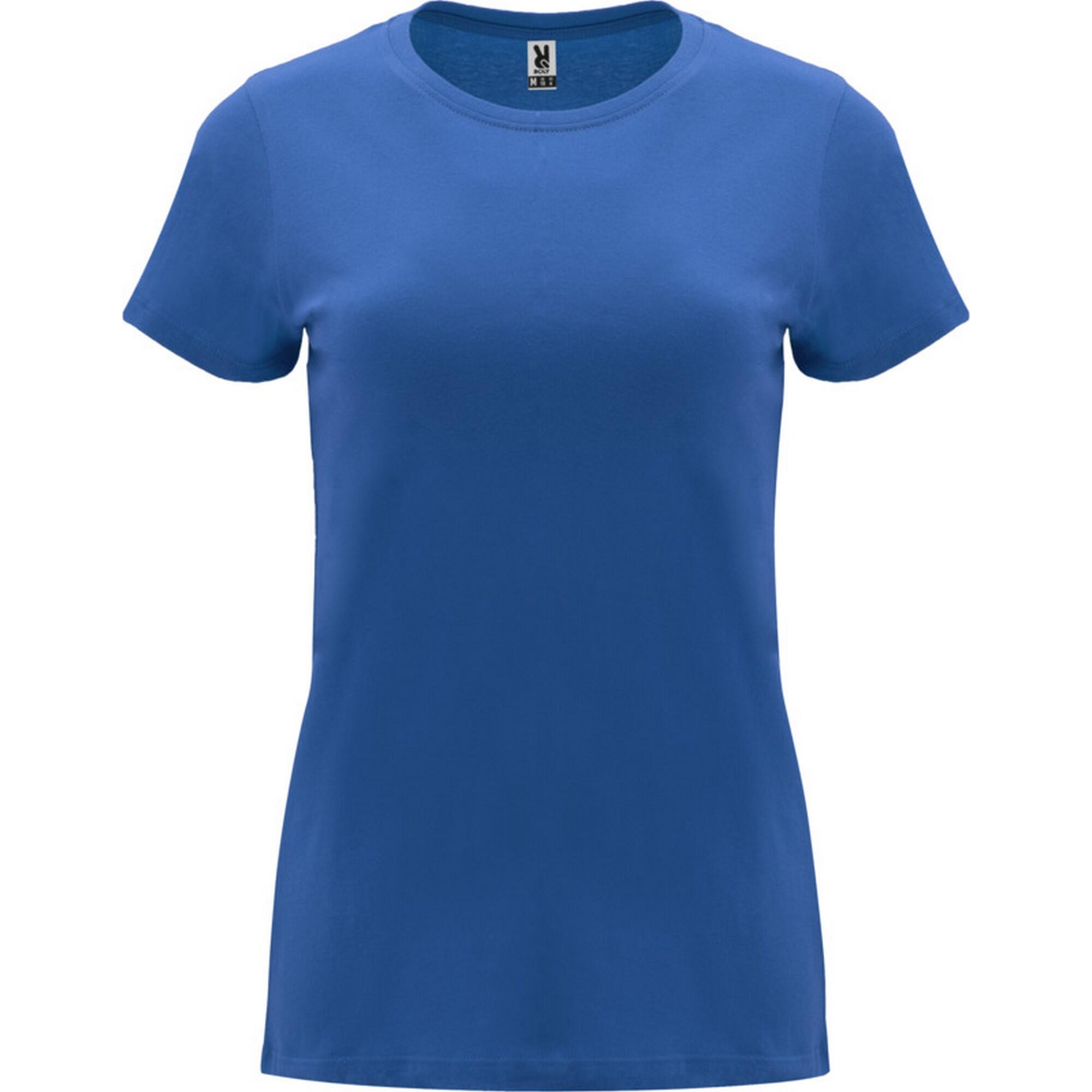 Dames capri tshirt met korte mouwen (massief zwart)