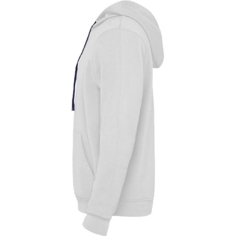 Felpa Con Cappuccio Uomo Roly Urban Bianco Blu Navy 3/4