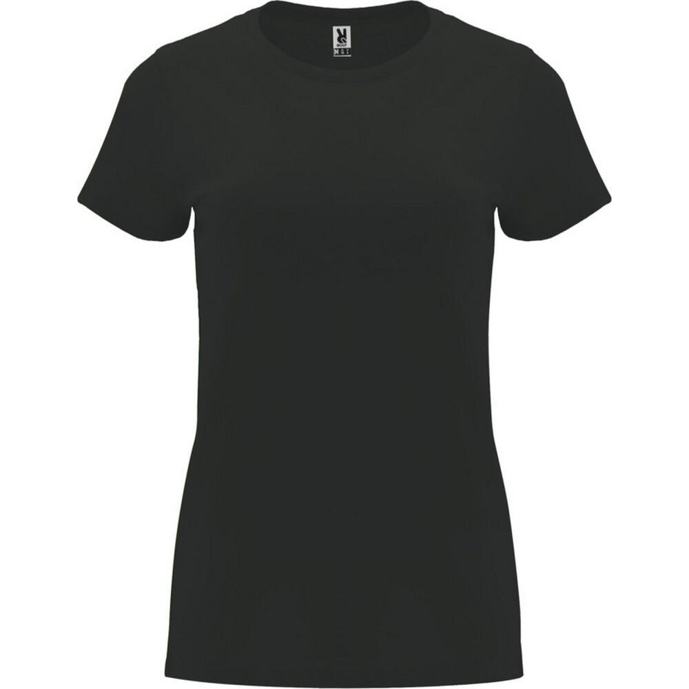 Dames Capri Tshirt met korte mouwen (Donker lood)