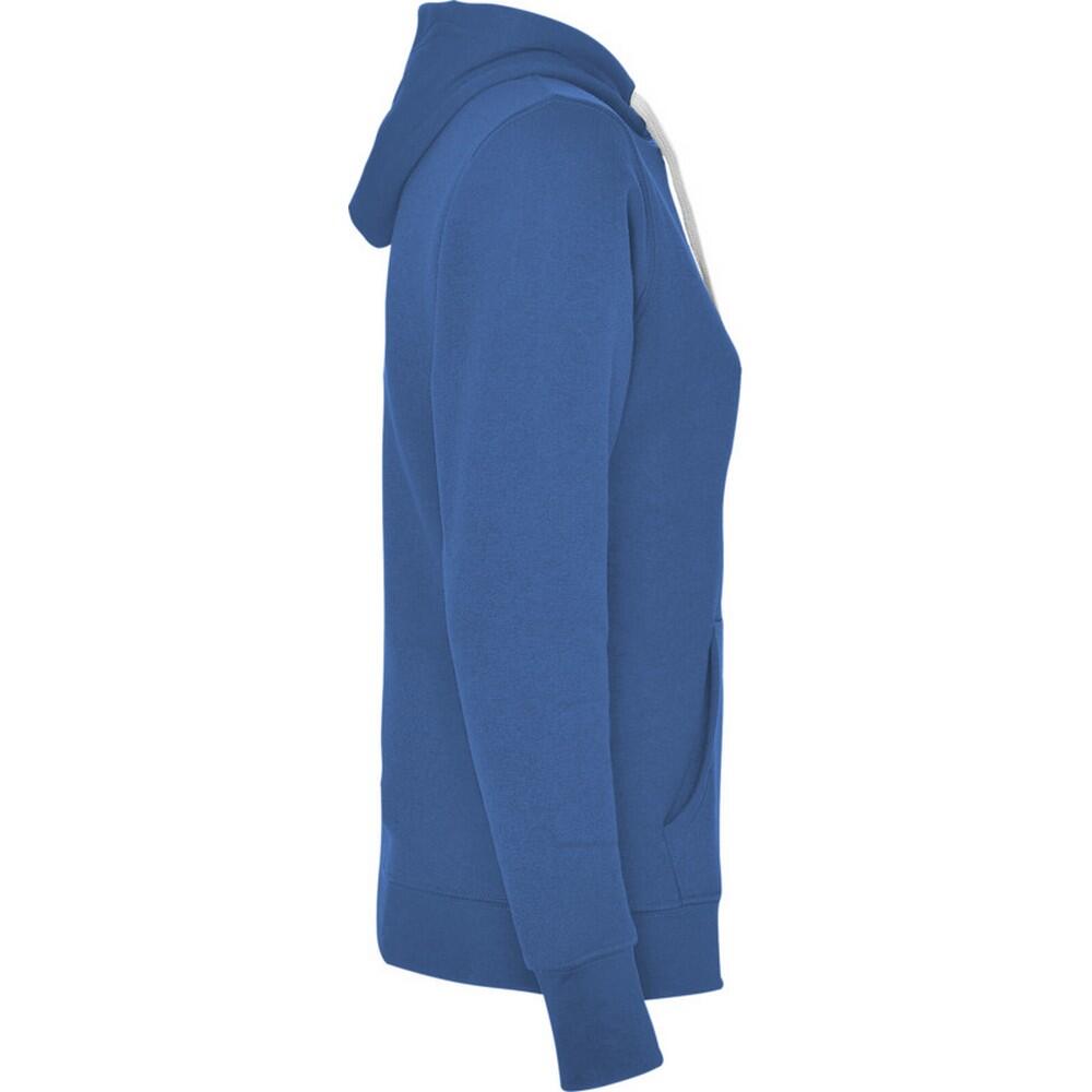 Felpa Con Cappuccio Donna Roly Urban Blu Reale Bianco 3/4