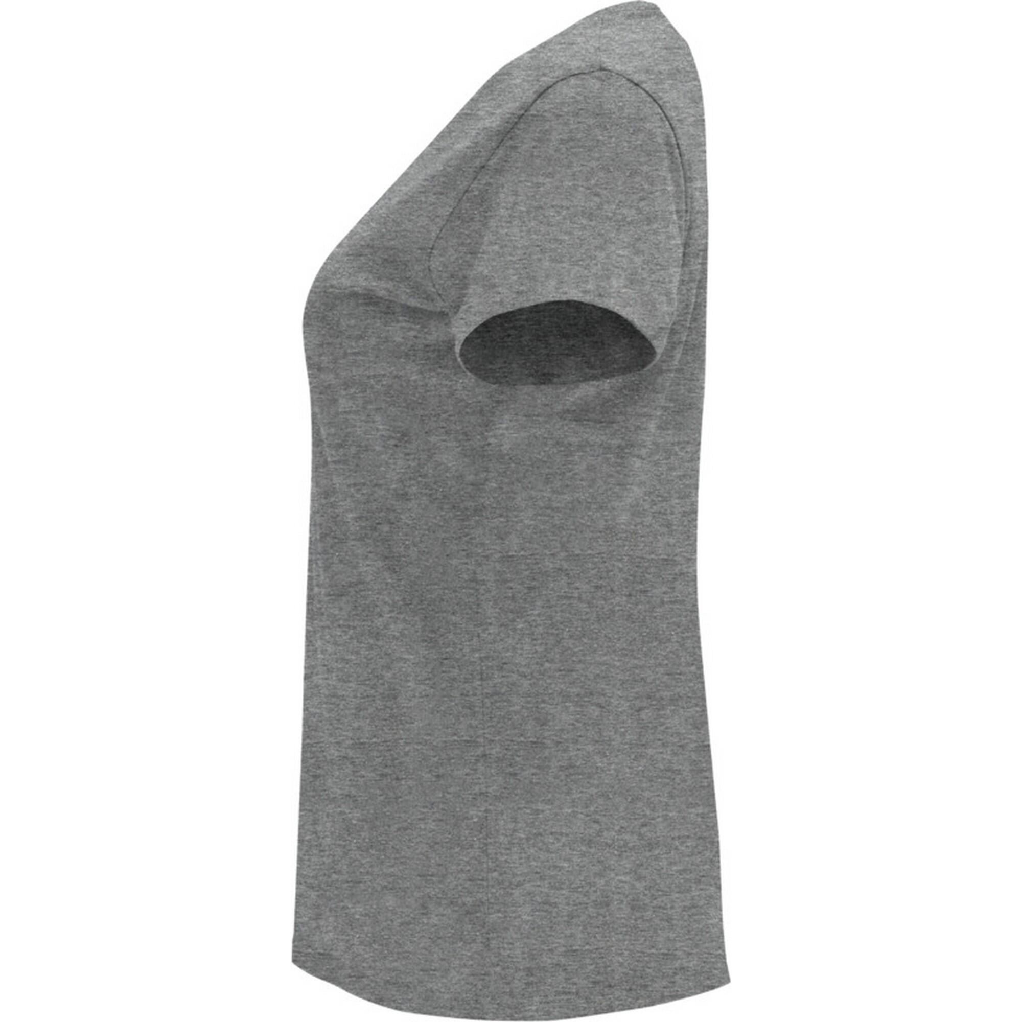 Camiseta Capri de Manga Corta para Mujer Gris Jaspeado 3/3
