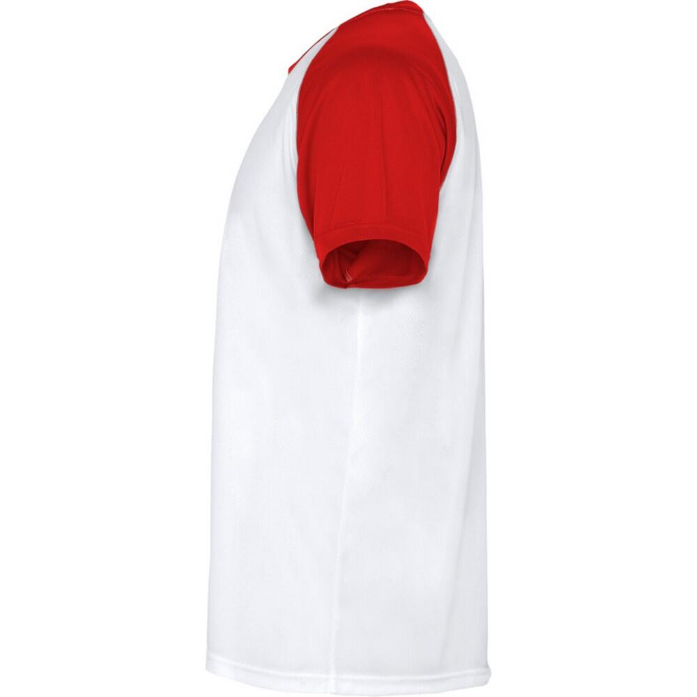 Maglietta Sportiva Maniche Corte Adulto Unisex Roly Indianapolis Rosso 3/4