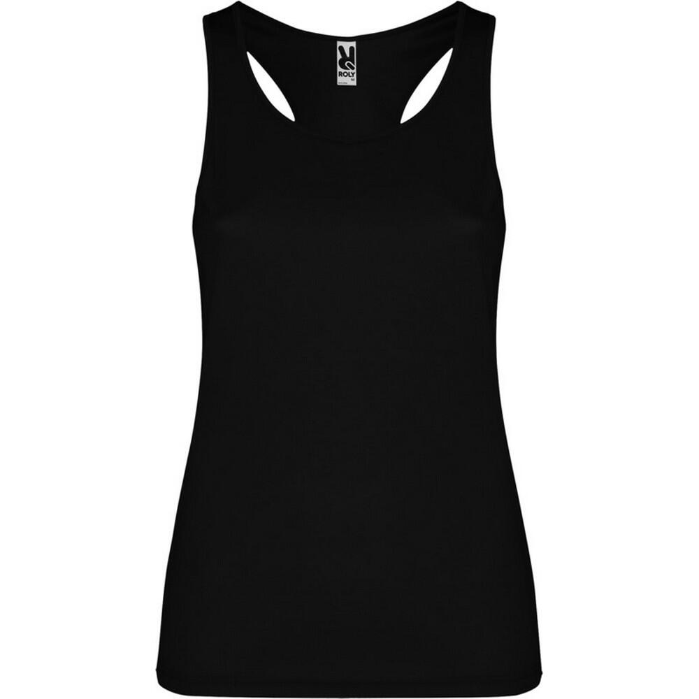 ROLY Camiseta Sin Mangas Shura Deportivo para Mujer Negro Sólido