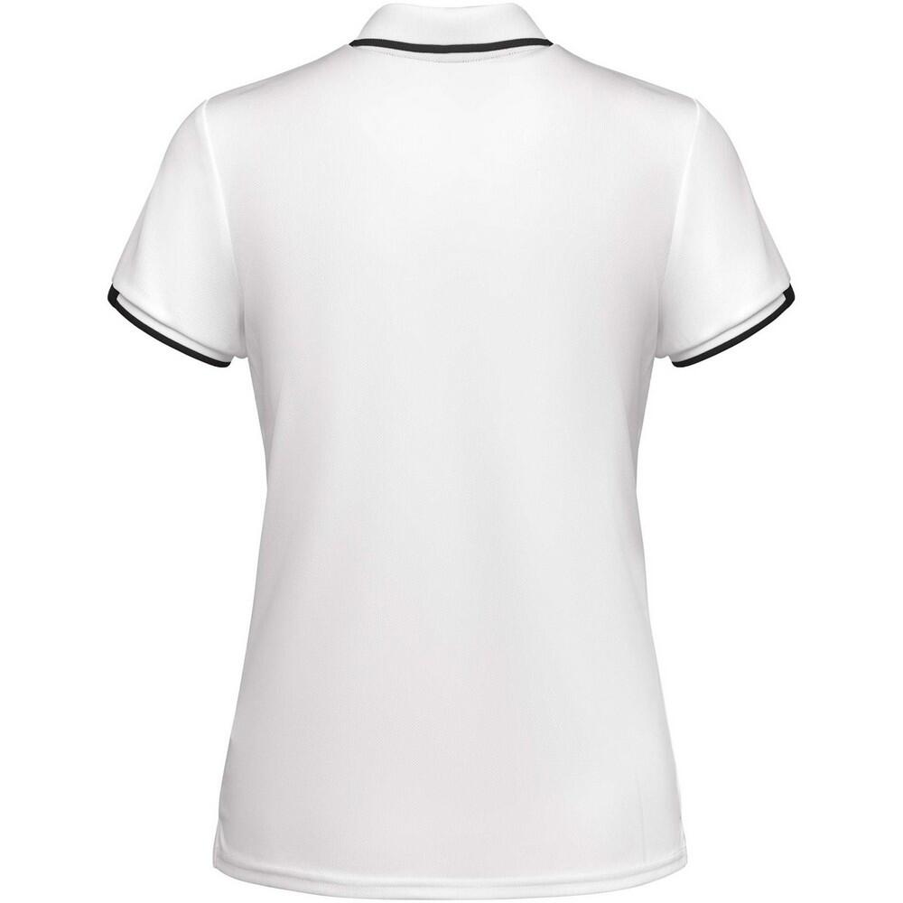 Polo TAMIL Femme (Blanc / Noir Uni) 2/2