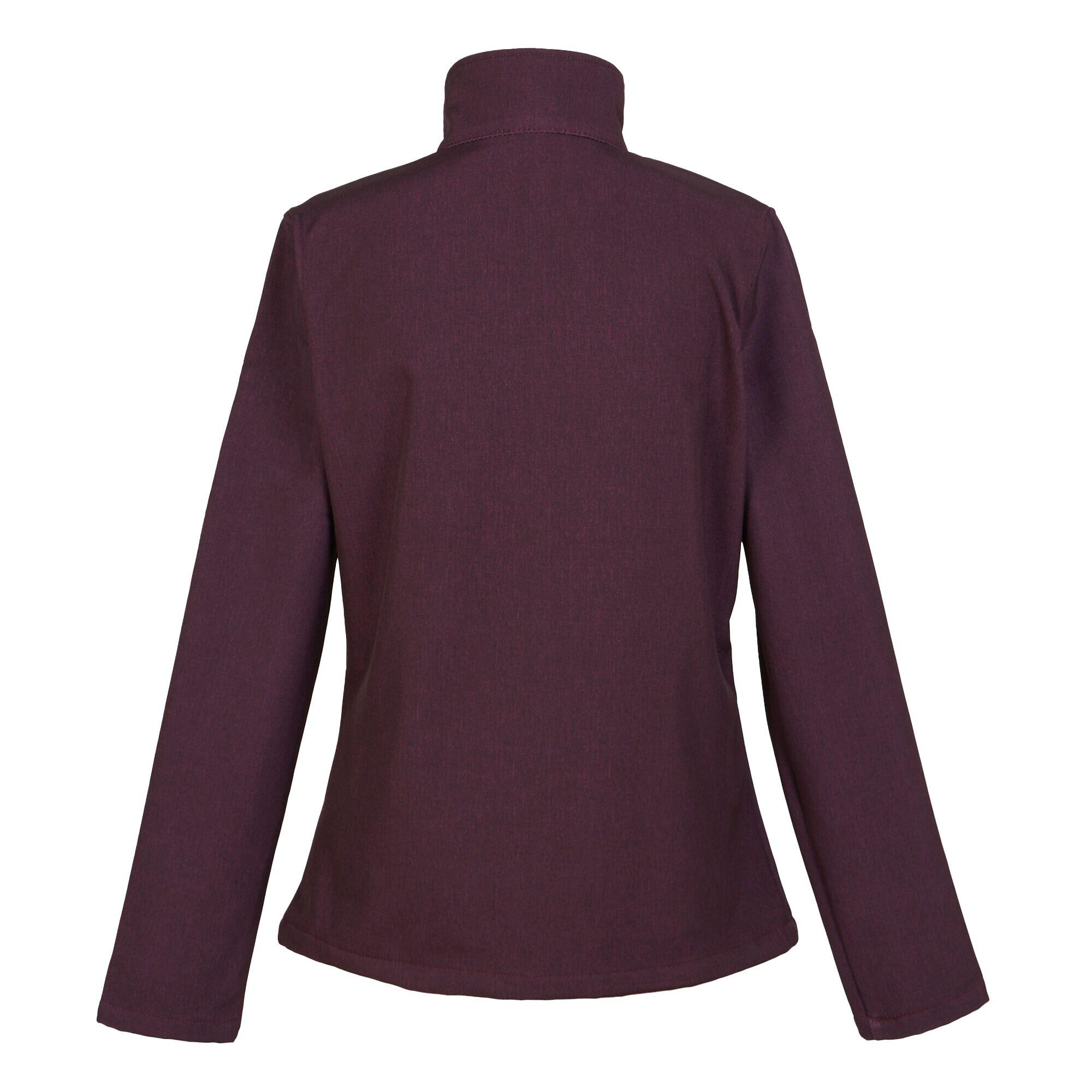 Womens/Ladies Connie V Softshell Walking Jacket (Deep Plum Marl) 2/4