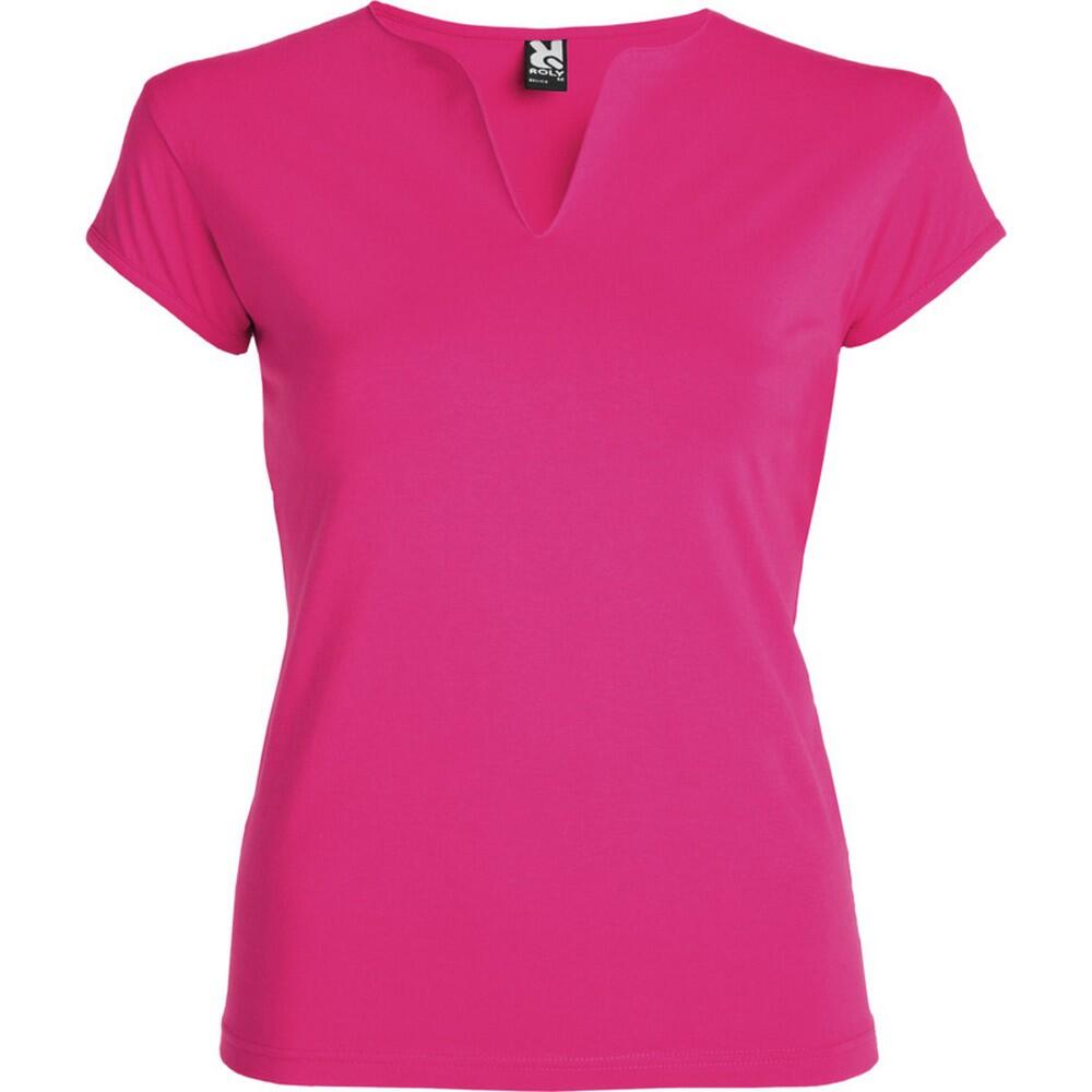 Roly - Tshirt Belice Femme (rouge Vif) - T-shirt Manches Courtes - Bordeaux|rose - 52 2xl - Decathlon