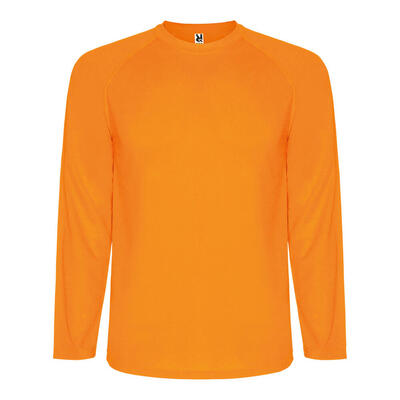 Heren montecarlo sport tshirt met lange mouwen (fluorescerend geel)