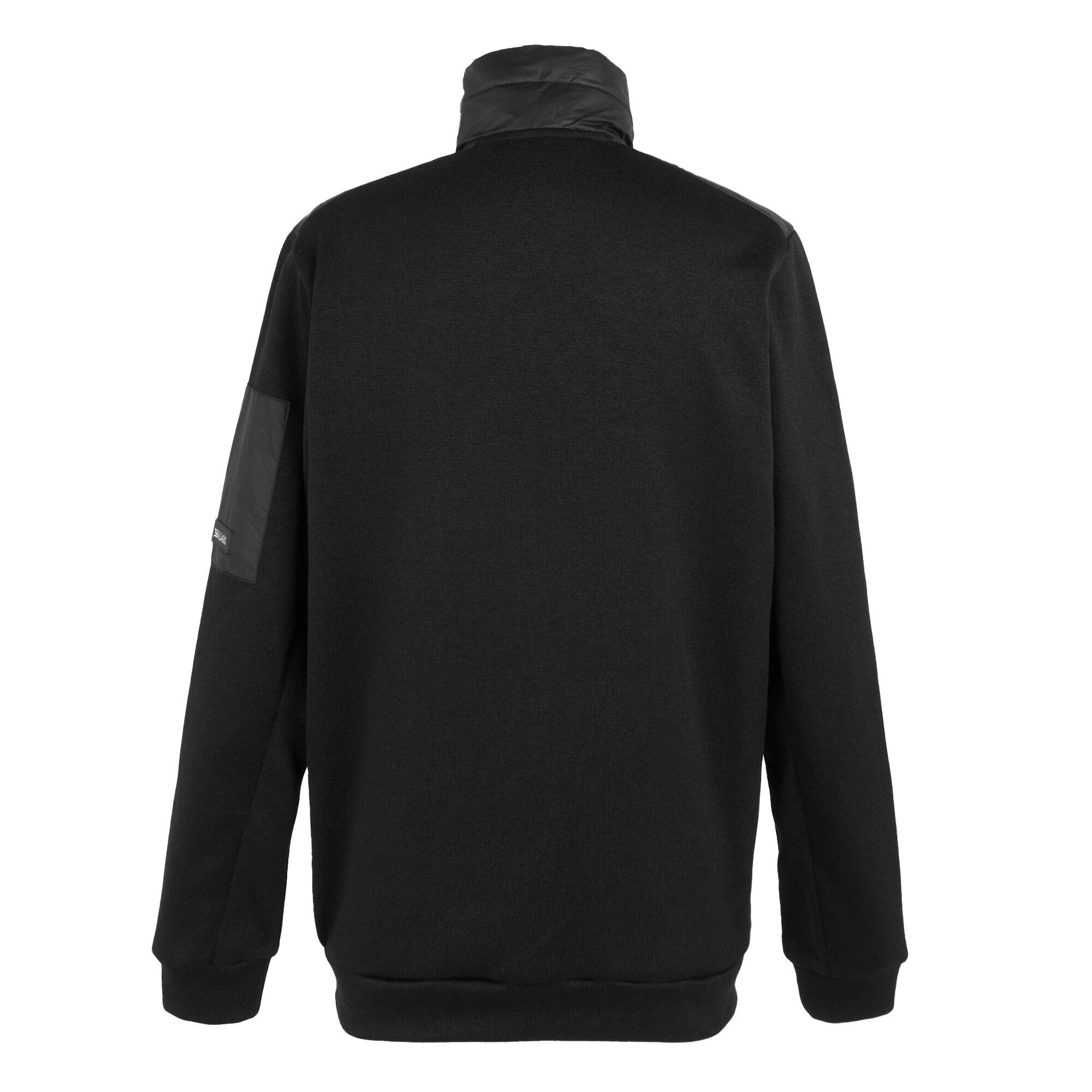 Mens Colliston Baffled Fleece Jacket (Black/Red Ochre) 2/4