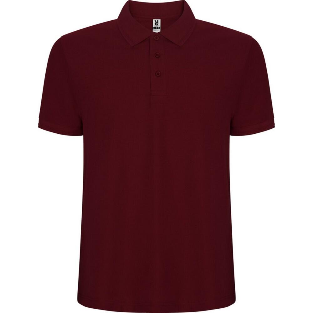 Mens Pegaso Premium Plain Polo Shirt (Garnet Red)